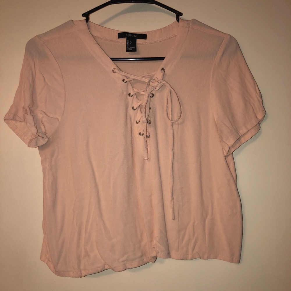 Peach crop top